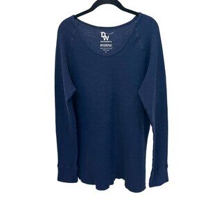 Duckworth Men's Rambouillet Wool Navy Blue Thermal Long Sleeve Shirt - Mens XL